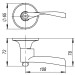 Ручка защелка DK610 PB-PS (6010 PB-P) (без фик.) золото Ручки дверные- Каталог Remont Doma