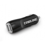 Адаптер автомобильный Carline на 2USB 1 A и 2.1А (черный)