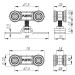 Купить Комплект роликов для раздвижных дверей SLD.SoftLine.SET.rollers/45-4 (Soft LINE 45/4) в Жуковке в Интернет-магазине Remont Doma