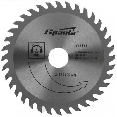 Пильный диск по дереву, 125 х 22мм, 36 зубьев// SPARTA 732395