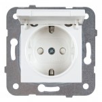 Розетка с крышкой  белая WKTT02102WH-BY Panasonic