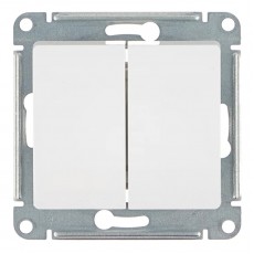 Выключатель двухклавишный Schneider Electric Glossa GSL000151 (10 А, под рамку, скрытая установка, белый)