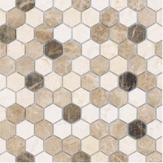 Мозаика из стекла и натурального камня Pietra Mix 1 MAT hex 18x30х6 (295x305)