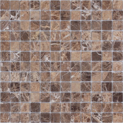 Мозаика из стекла и натурального камня Emperador Dark MAT 23x23x4 (298x298)