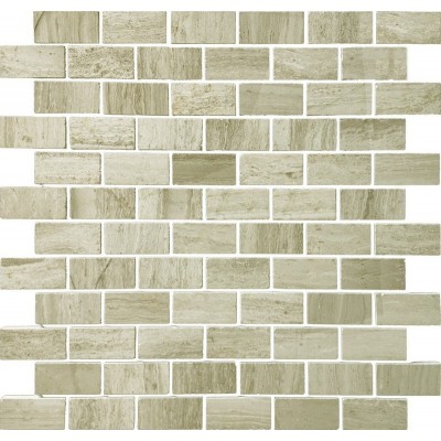 Мозаика из стекла натурального камня Travertino Silver POL 23x48х4 (298*298)