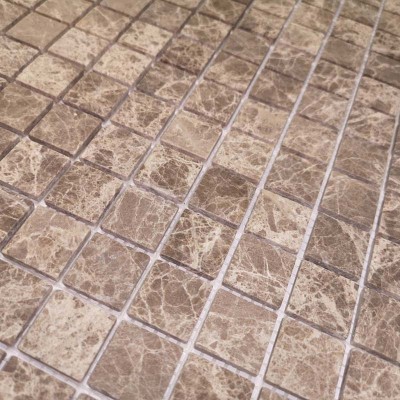 Мозаика из стекла и натур.камня Emperador Light MAT 23x23х4 (298*298) мм