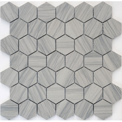 Мозаика из натурального камня Marmara grey POL hex 23*40*8 (292*289) мм