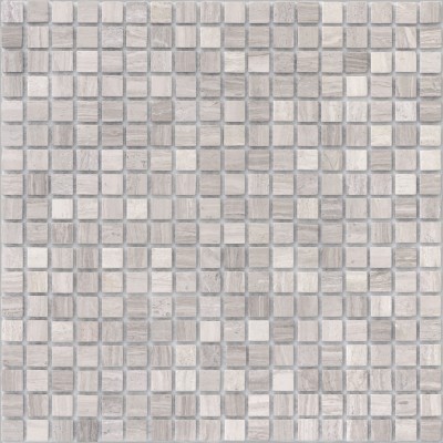 Мозаика из стекла и натурального камня Travertino Silver MAT 15*15*4 (305*305) мм