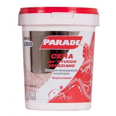 Воск для венецианской штукатурки Parad Deco L160 Cera per Stucco 0,9л