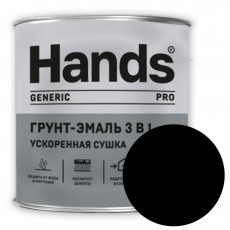 Грунт-эмаль 3в1 Hands Generic PRO черный 0.8 кг