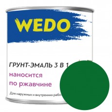 Грунт-эмаль 3в1 Wedo зеленый 0.8 кг