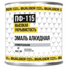 Эмаль ПФ-115 "BUILDER" черная 0,7кг