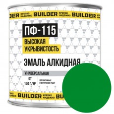 Эмаль ПФ-115 "BUILDER" зеленый 0,7 кг