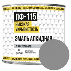 Эмаль ПФ-115 "BUILDER" серый 1,8 кг