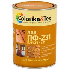 Лак ПФ-231 паркетный "Colorika&Tex" глянцевый 0,8кг