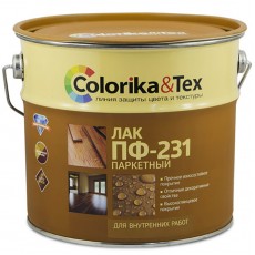 Лак ПФ-231 паркетный глянцевый «Colorika&Tex» для внутренних работ, 2,7 л