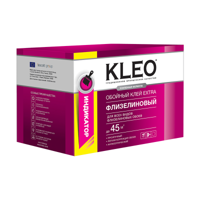 KLEO EXTRA с индикатором клей для обоев флизелиновых 320 г/45 м2 