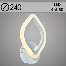 Бра LI8838/1B WT белый 14W LED 4000-6500K d240, HN20