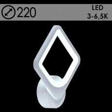 Бра MX10005/1 WK белый 24W LED 3000-6500K d220, HN20