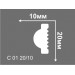 Купить Молдинг С 01 20/10  Де-Багет 2 м  в Жуковке в Интернет-магазине Remont Doma