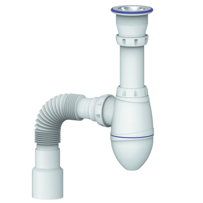 Сифон для тюльпана A220, умывальника с прикручивающимся выпуском 1 1/2