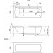 Купить Ванна акриловая 1Marka Modern 150x70, на раме, без фронтальной панели, без слива-перелива в Жуковке в Интернет-магазине Remont Doma