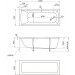 Ванна на раме 1Marka Modern 120x70, без фронтальной панели, БЕЗ сифона купить в Жуковке
