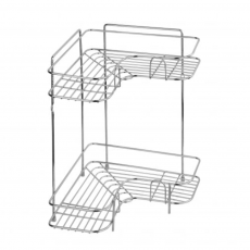 Полочка двойная угловая Г-образная KOR-483